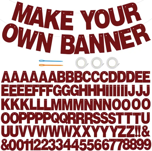 Vista 25 de 116 piezas de letras de la A a la Z DIY Banner personalizado Colorido