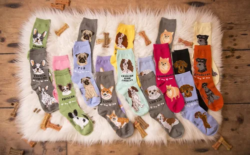 Vista 3 de Foozys Calcetines unisex para perros pequeños (2 pares), Shih Tzu, unisex