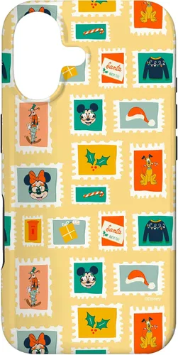 Vista 32 de iPhone 16 Disney Mickey & Minnie Mouse Holiday Christmas Santa Stamps Case