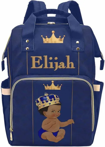 Vista 16 de Bolsa de pañales personalizada con purpurina brillante, color rosa, oro rosa, rubor, con nombre, bolsas de pañales de viaje, mochila casual