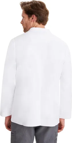 Vista 2 de Healing Hands Mens 5150 Leo Lab Coat Five Pocket Consult Length Lab Coat