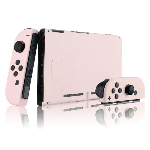 Vista 3 de eXtremeRate - Placa trasera para Nintendo Switch Console NS Joycon con carcasa de mando de mano con botones de juego completo carcasa de repuesto