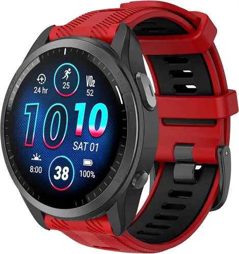 Vista 12 de ISABAKE Correa de reloj para Garmin Forerunner 965/Forerunner 955/Forerunner 945/Forerunner 935, bandas de repuesto de silicona suave de 0.866