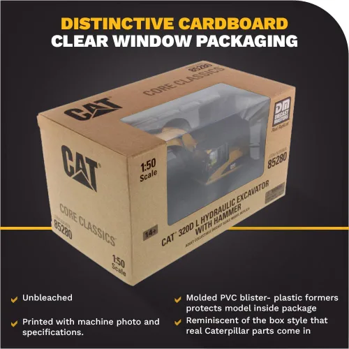 Vista 6 de Diecast Masters Excavadora hidráulica Caterpillar 320D L con martillo - Core Classics Series 85280C