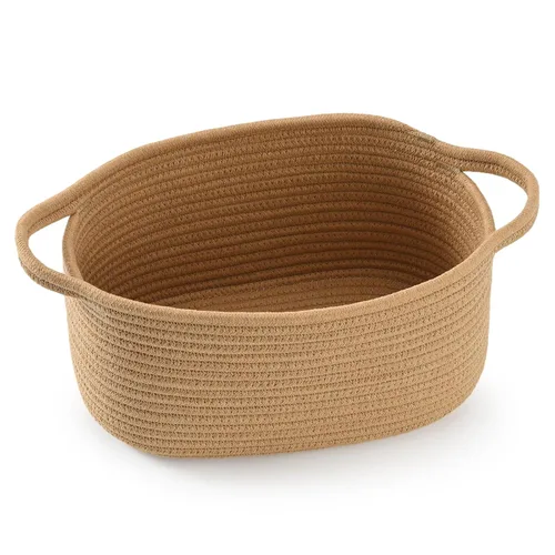 Vista 11 de Happyiren Linda Cesta Tejida para Regalo – Cesta de Regalo Vacía Beige para Guardería, Regalos de Fiesta de Bebé, Cumpleaños, Boda, Cestas Boo
