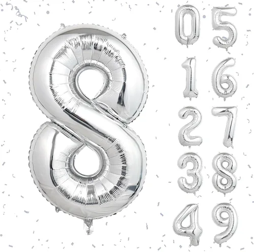 Vista 53 de Globo azul con el número 0, 40 pulgadas, Mylar premium, reutilizable, para decoración de fiesta de cumpleaños