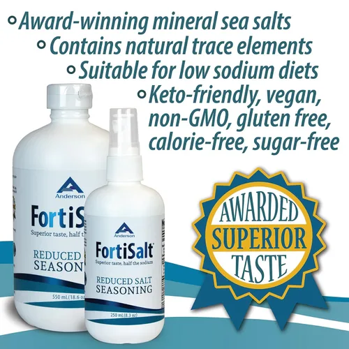Vista 7 de Anderson's NUEVO Sustitutos de sal gourmet FortiSal, sabor ganador, bajo en sodio 8.5 fl oz