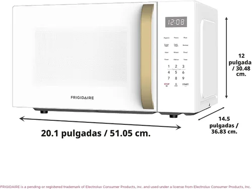 Vista 4 de FRIGIDAIRE Microondas retro de 1.05 pies cúbicos, oro blanco