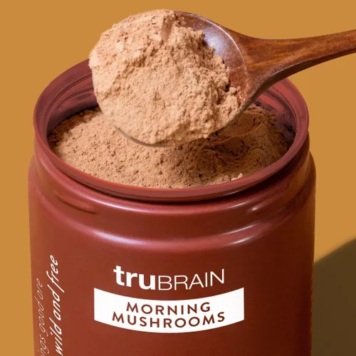 Vista 2 de TruBrain Hongos matutinos: alternativa de café con superalimentos y adaptógenos Melena de León, Chaga, Cordyceps y Setas Reishi cultivados