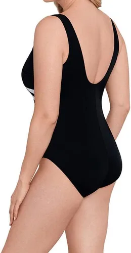 Vista 4 de Longitude Traje de baño de una pieza para mujer con diseño de abanico