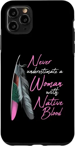 Vista 13 de Funda para iPhone 17 con texto en inglés "Native American Indian A Woman with Native Blood