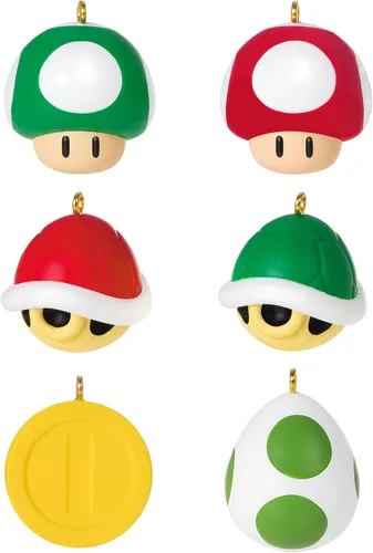 Vista 10 de Hallmark Keepsake Adorno de Navidad miniatura de 0.96 pulgadas 2023, Nintendo Super Mario Toad Mini, regalos para jugadores