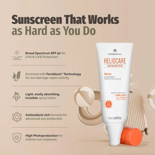 Vista 4 de Heliocare Spray de protección solar avanzado SPF 50 6.8 fl oz