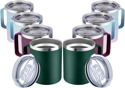 Vista 17 de MEWAY - Taza de café con asa, vaso térmico