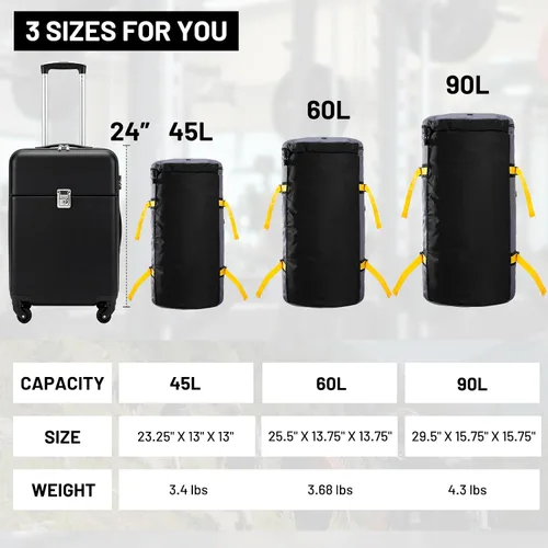 Vista 6 de MIER Mochila de lona grande con compartimento para zapatos, resistente y resistente al agua, gris, 90L
