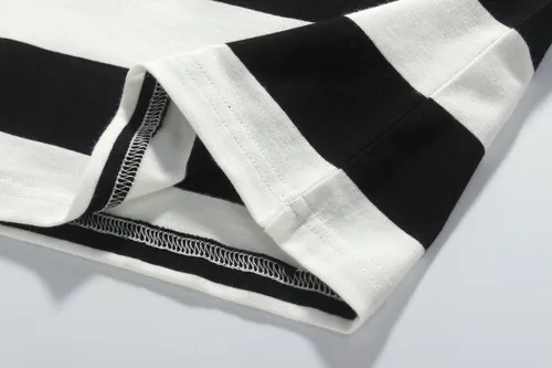 Vista 5 de Camii Mia -Manga larga-Camisetas-para-Hombre-Camisas a rayas Algodón Cuello Redondo Ligero Causal