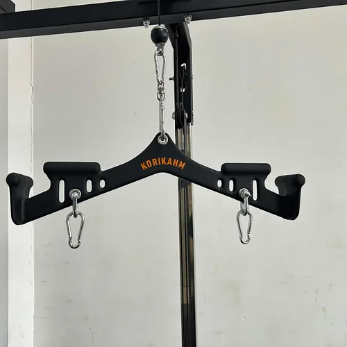 Vista 6 de Accesorios de tracción LAT de agarre múltiple, barra desplegable LAT, accesorio de máquina de cable para entrenamiento de músculos de la espalda