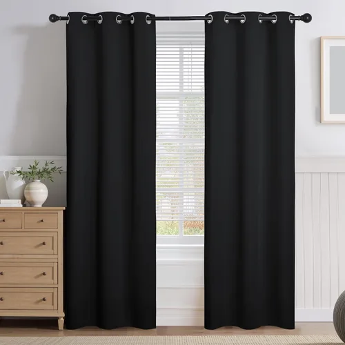 Vista 48 de PONY DANCE Cortinas para Autocaravana de 24 pulgadas de Largo, Cortinas Cortas para Baño y Cocina, Mini Cortinas de Privacidad para Camper