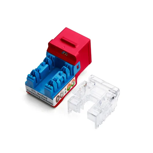 Vista 51 de TRUE CABLE Conector Keystone Cat5e, sin blindaje (UTP), perforado de 90 grados, PoE++ (4PPoE) 100W, certificación UL, verificado ETL, certificado