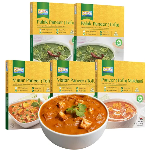 Vista 10 de Ashoka Meals 1932, kit de comidas a base de plantas, paquete variado de frijoles y arroz, comidas para calentar y servir, certificado Kosher, comida