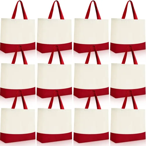 Vista 14 de Epakh Bolsas de lona a granel de 18.5 x 15 pulgadas, reutilizables, bolsas de compras para comestibles, equipaje para compras