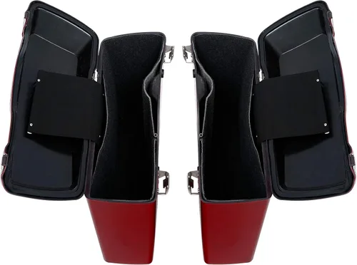 Vista 6 de Alforjas rígidas con soportes de conversión para Harley Davidson 1984-2017 Softail Modelos FLST FLSTC FLSTF FLSTN FLSTS modelos Rojo