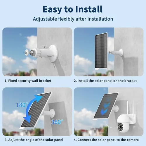 Vista 5 de Paquete de 2 paneles solares de 9 W, impermeable IP65, cargador de alta eficiencia con cable USB-C de 10 pies y adaptador micro USB, funciona