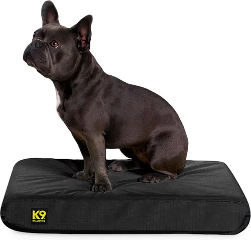 Vista 12 de K9 Ballistics Tough Ripstop - Cama ortopédica rectangular para perro, funda extraíble lavable, espuma ortopédica sólida para perros grandes de azul