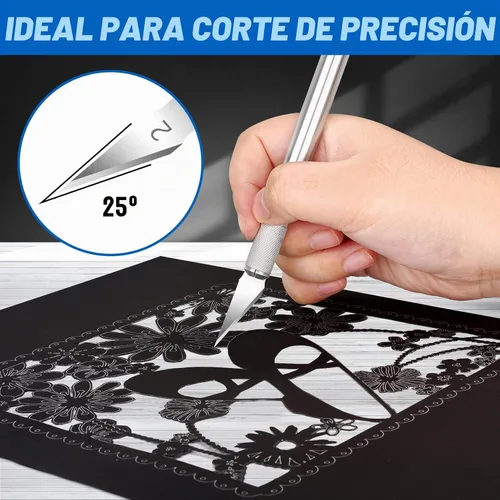 Vista 2 de DIYSELF Paquete de 100 Cuchillas Exacto #2 Cuchillas de Repuesto para Cuchillo de Hobby Repuestos de Cuchillas para Cuchillo de Hobby Cuchilla