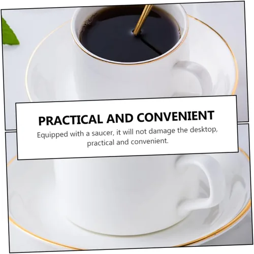 Vista 7 de Homoyoyo Juego de tazas de café taza de té chino, vasos de oro, juegos de vajilla de cerámica, taza de té británica, tazas de café de porcelana