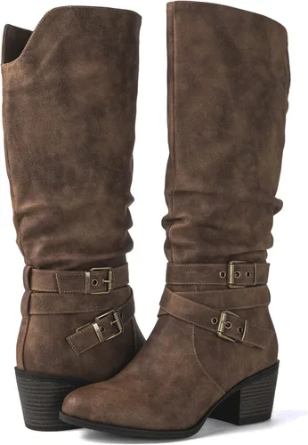 Vista 2 de GLOBALWIN Botas vaqueras hasta la rodilla para mujer