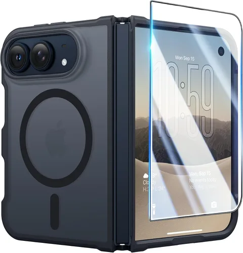 Vista 299 de FNTCASE Funda plegable para Motorola Razr con protección de bisagra A-B Transparente