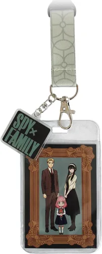 Vista 3 de Spy x Family Merch - Llavero con dije acrílico para identificación con retrato familiar