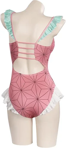 Vista 3 de IOONCHI Agatsuma Zenitsu Kamado Nezuko - Traje de baño para cosplay