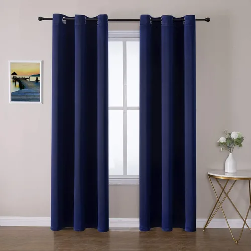 Vista 75 de ChrisDowa - Cortinas cortas para ventana de 40 pulgadas para dormitorio - Cortinas cortas con ojales y aislamiento térmico para oscurecer