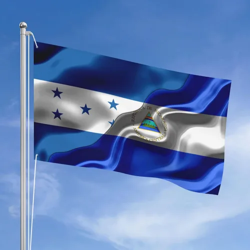 Vista 18 de Banderas de Honduras y República Dominicana para exteriores de 3 x 5 pies, tres capas de tela para coser a doble cara, impresión de 3 x 5 pies