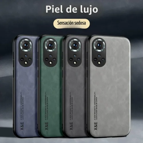 Vista 5 de Kepuch Silklike - Funda para Huawei Nova 9/Honor 50 - Cubierta Parachoques Placa De Metal Incorporada Para Huawei Nova 9/Honor 50 - Negro Seda-Negro