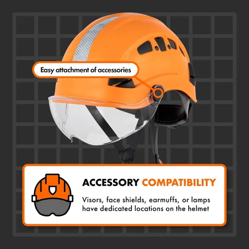 Vista 8 de Casco Protector Defender Safety H1 con Visera ANSI Z89.1