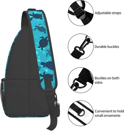 Vista 5 de Bolso bandolera, Caballos Salvajes Bandolera Mochila de Viaje Senderismo Bolsa de Pecho Mochila para Monederos Bolso de Hombro Cuerpo Mujer Hombre