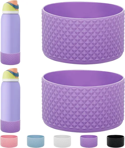 Vista 16 de WK IEASON 2 fundas de silicona para botella de agua Owala, base protectora para botella de agua Owala FreeSip Twist y Flip Flask accesorios