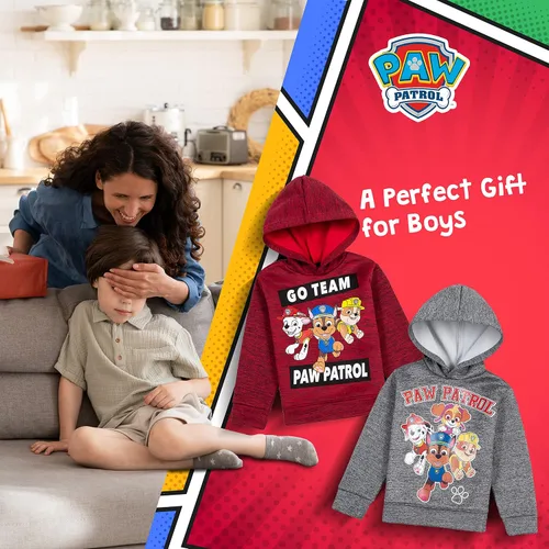 Vista 4 de Paw Patrol 2 Pack Soft Fleece Hoodies for Boys, Lightweight Graphic Pullover Sweatshirts