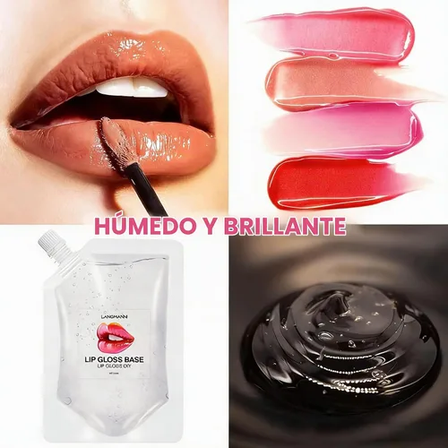 Vista 3 de Base de brillo de labios, paquete de 3 (10 onzas), base transparente hidratante, gel brillante, imprimaciones de maquillaje, material de lápiz