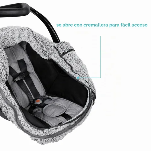 Vista 7 de JJ Cole Funda de asiento de coche de invierno para bebé, funda de asiento de automóvil de invierno para asiento de bebé o carriola, fundas