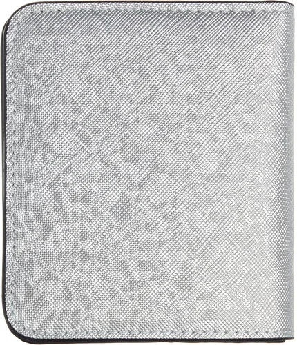 Vista 5 de Gostwo - Cartera compacta de piel genuina de lujo para mujer con bloqueo de RFID y ventana de identificación