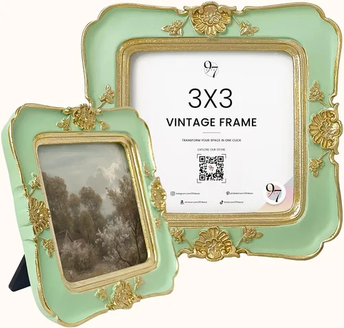 Vista 9 de 97 Decor Mini portarretratos dorado antiguo de 2.5 x 3.5, tamaño de cartera Rectángulo floral de oro antiguo