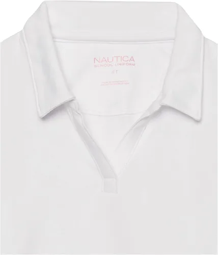 Vista 4 de Nautica - Vestido estilo polo de manga corta para uniforme escolar de niña