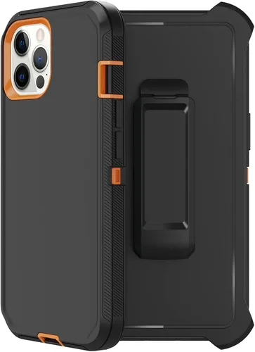 Vista 8 de Funda para iPhone 11 Pro Max con funda de clip para cinturón, 2 protectores de pantalla, protección contra caídas de grado militar, cuerpo completo