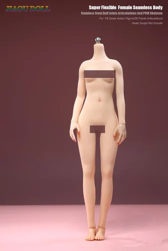 Vista 4 de Fremego Cuerpo femenino a escala 1/6, hombros estrechos de niña joven, busto pequeño, figura de acción súper flexible sin costuras, cuerpo
