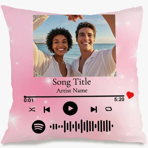 Vista 7 de Custom Pillow Case with One Photo and Text turning your favorite moment into a personalized throw pillow that adds warm home décor and brings gift