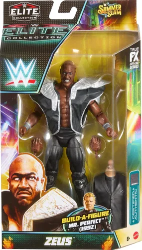 Vista 7 de WWE MATTEL Elite Figura de acción SummerSlam Zeus con accesorio y piezas Mr. Perfect Build-A-Figure